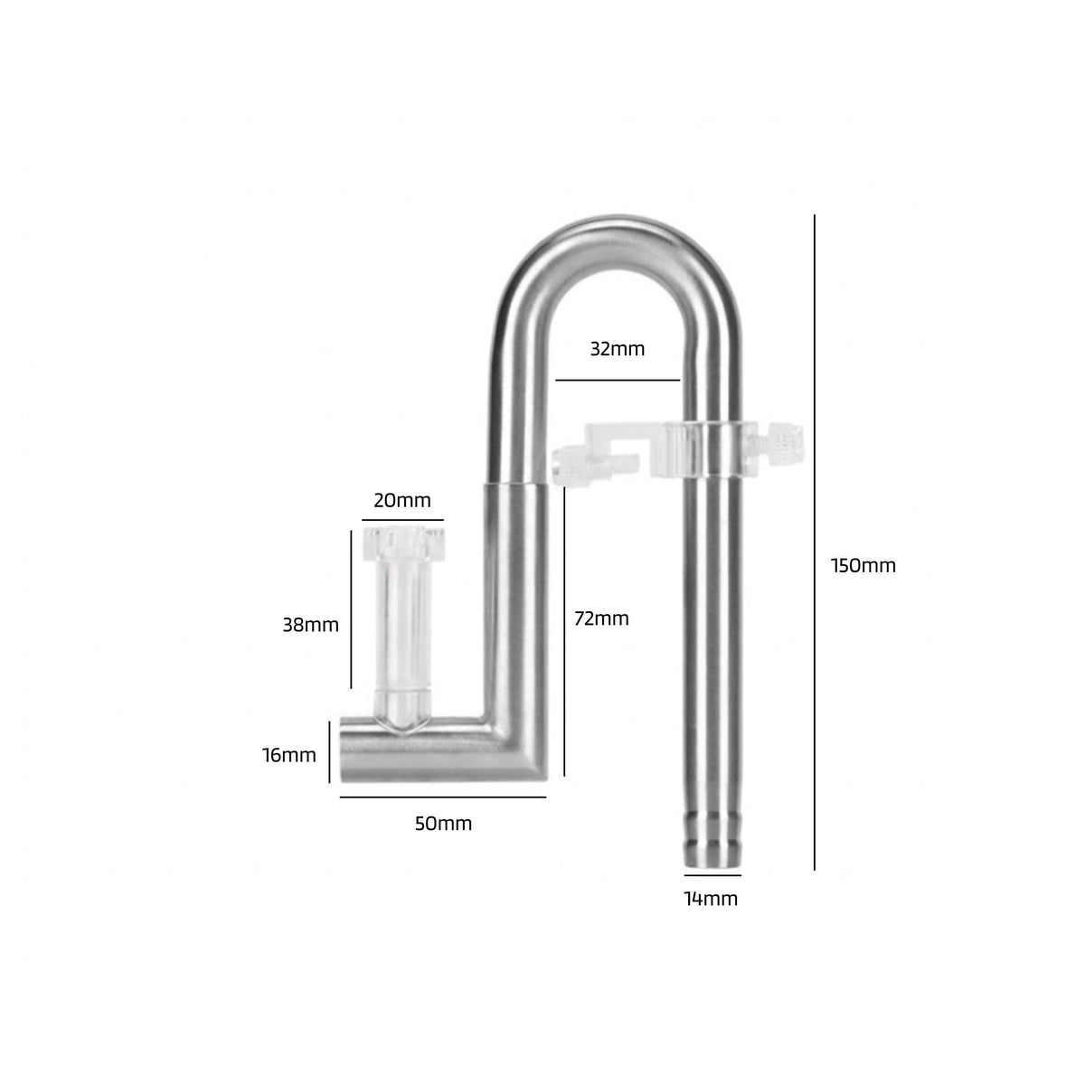 AquaLabs SS Pro Skim Lily Pipes 12/16mm